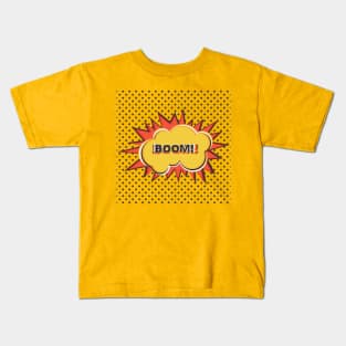 Pop Art  Design with Explosion and word BOOM Kids T-Shirt
